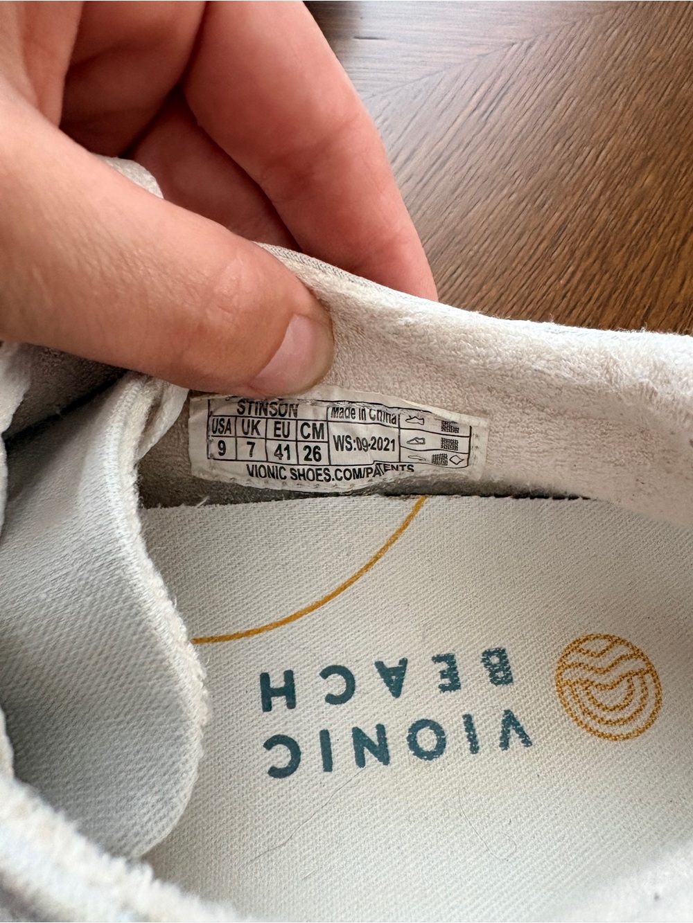 Vionic Beach Light Gray Canvas Lace-Up Sneakers - Picture 4 of 4